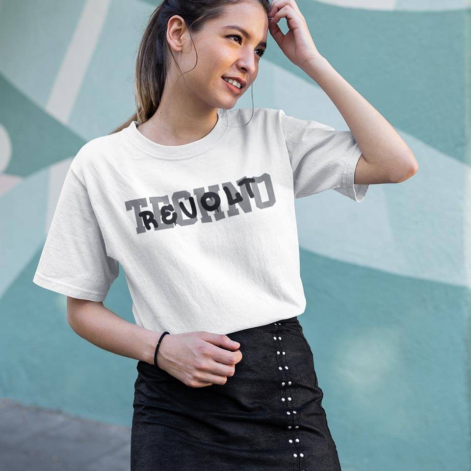 Techno Revolt T-Shirt (schwarz oder weiß / Frauen)