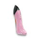 Parfümflakon in Form eines rosafarbenen High-Heels mit schwarzer Spitze, Luxusduft
