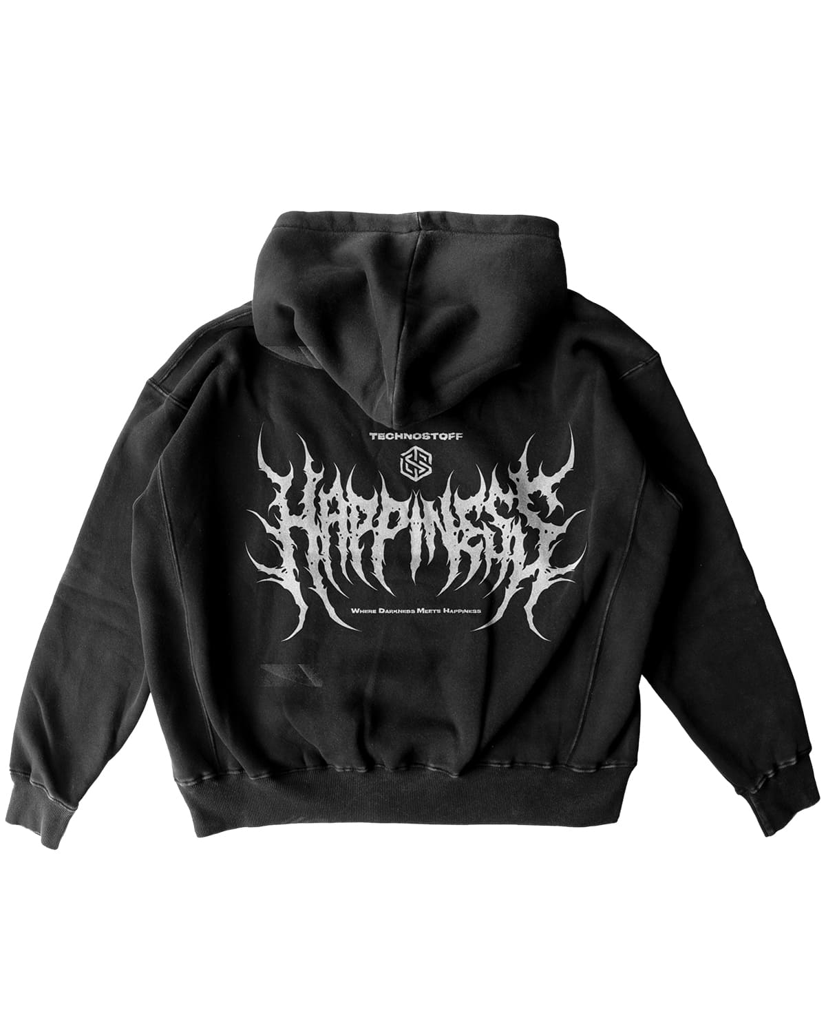 Happiness Ultra Heavy Hoodie (unisex, schwarz)