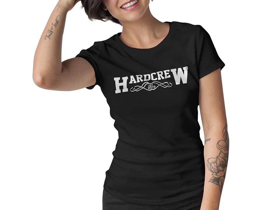 Hardcrew Premium T-Shirt (schwarz oder weiß / Frauen)