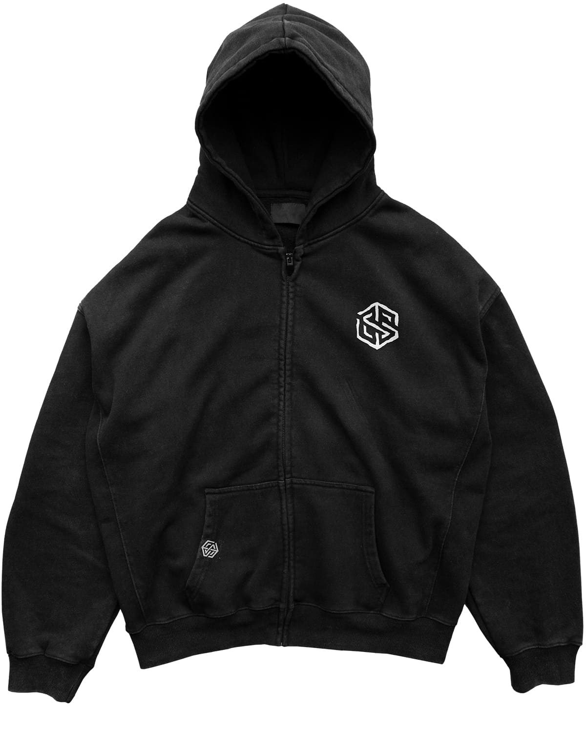 Harmony Premium Zip Hoodie (schwarz, unisex)