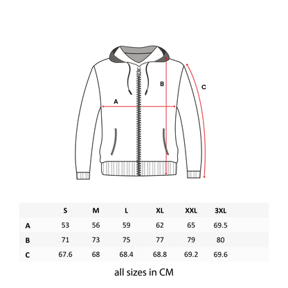 Harmony Premium Zip Hoodie (schwarz, unisex)