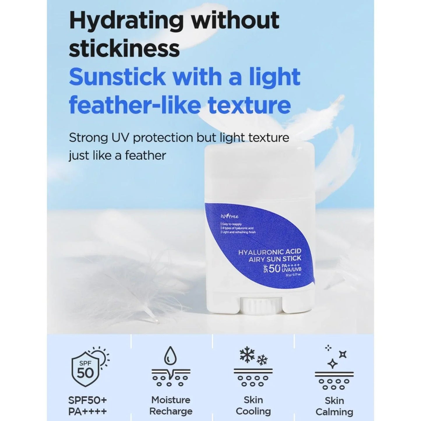 Isntree Hyaluronic Acid Airy Sun Stick SPF 50 - 22g