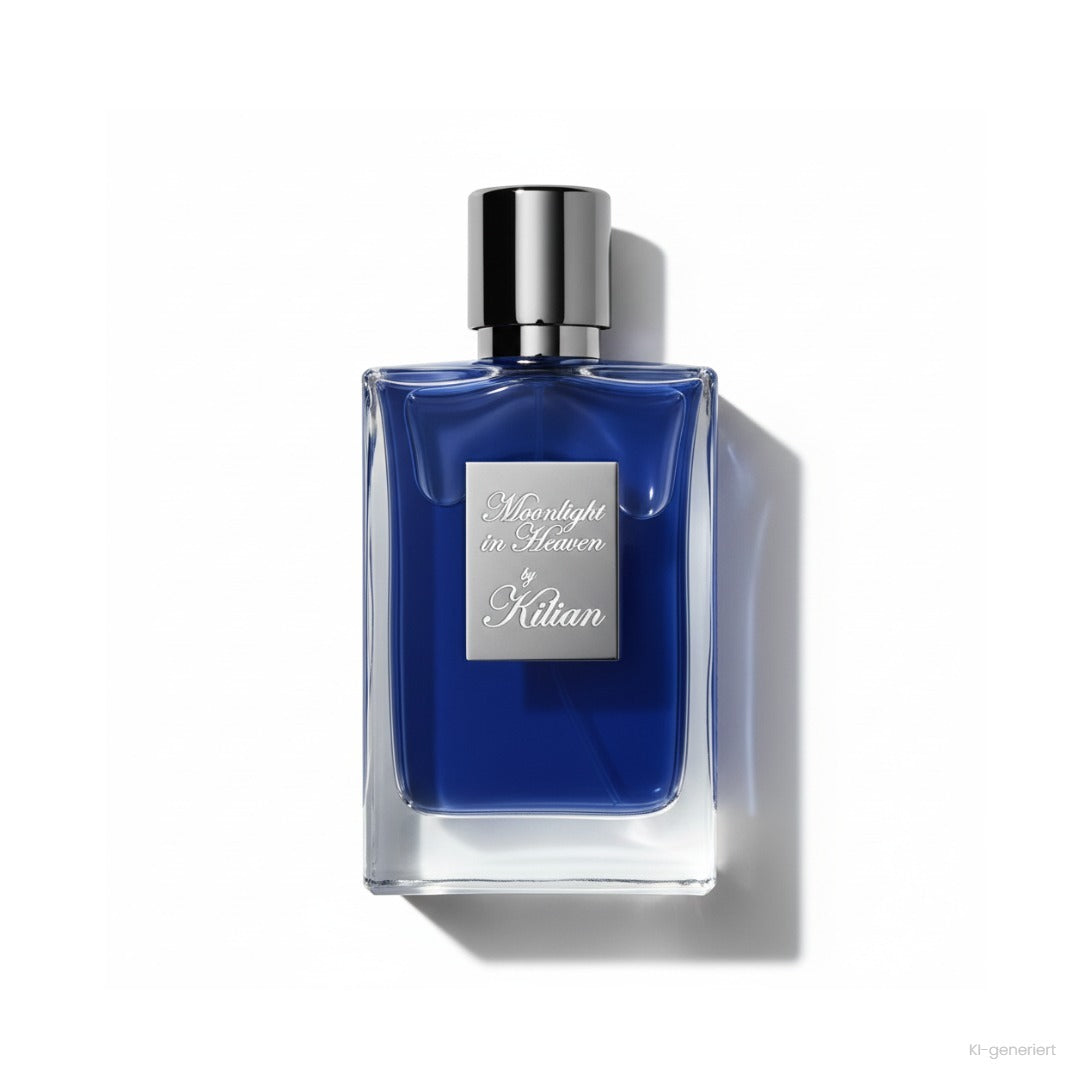 Kilian Moonlight in Heaven Eau de Parfum 50 ml, Flasche mit blauem Duft und silbernem Etikett