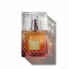 Lattafa Khamrah Dukhan Eau de Parfum 100 ml, facettierte Glasflasche mit Farbverlauf von Amber zu Rot, Produktfoto auf weißem Hintergrund