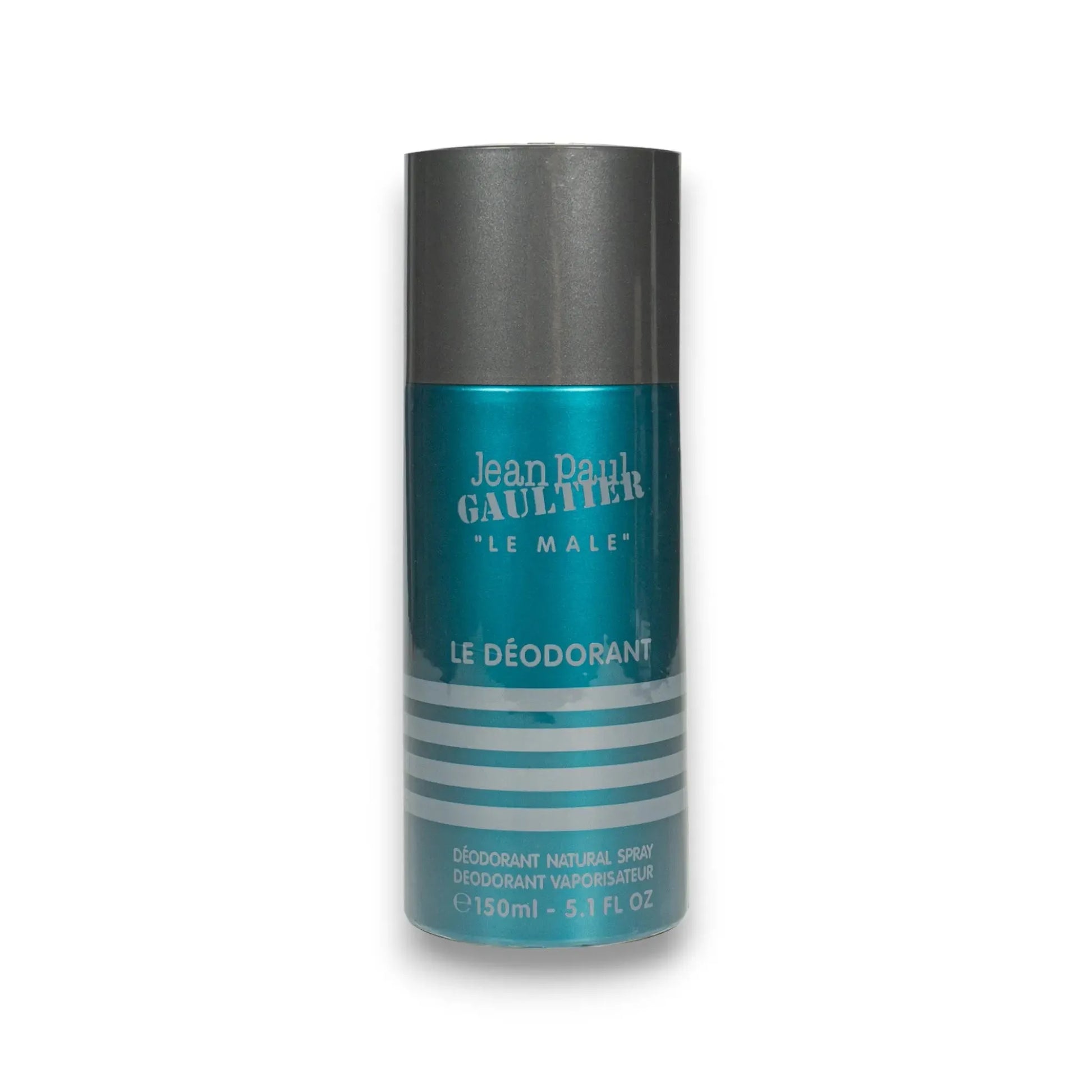 Deodorant Spray in blauer Dose mit silbernem Deckel, Produkttext frontal sichtbar