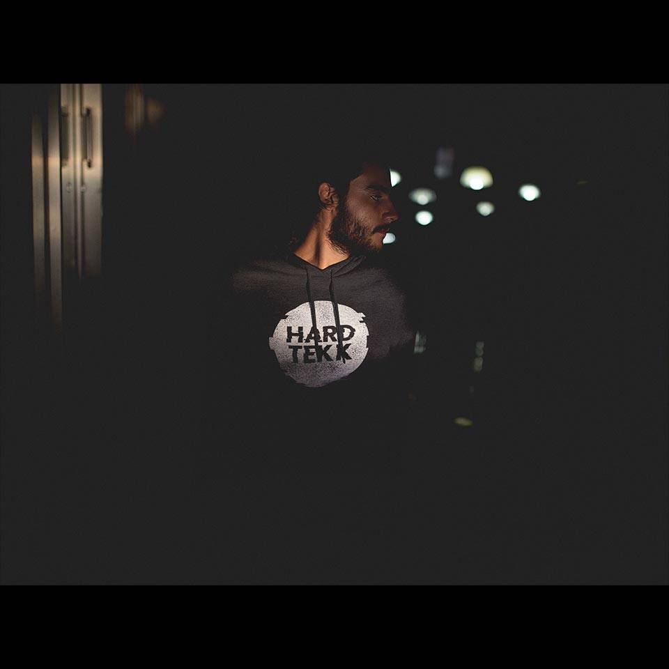 Hardtekk Circle Premium Hoodie (schwarz)