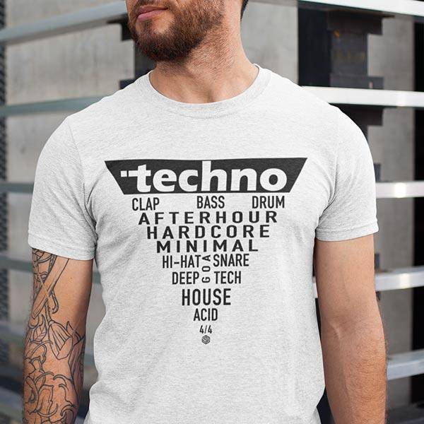 Techno Triangle Premium T-Shirt (schwarz oder weiß / unisex)