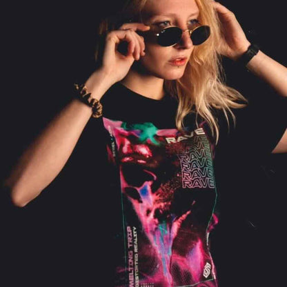 Melting Trip T-Shirt (schwarz, unisex)