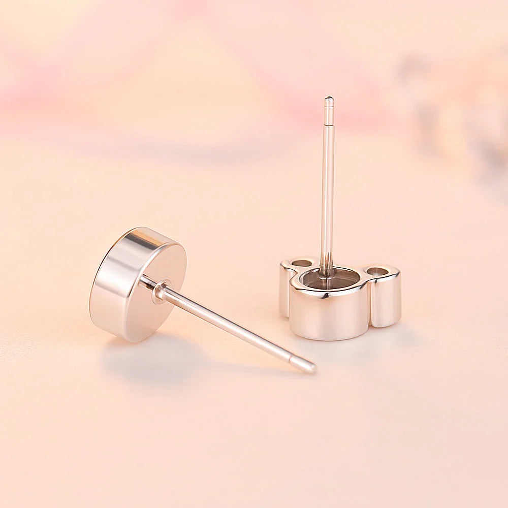 Ohrstecker aus 925er Sterling-Silber, Mini-Maus