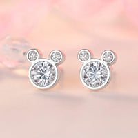 Ohrstecker aus 925er Sterling-Silber, Mini-Maus