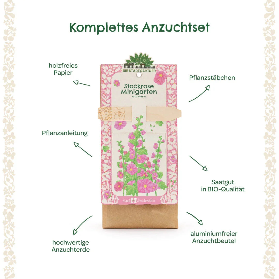 Anzuchtset – Minigarten Stockrose
