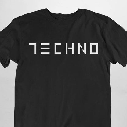 Minimalistic Techno T-Shirt (schwarz / unisex)