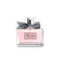 Miss Dior Eau de Parfum Flakon mit rosa Inhalt und dekorativer Schleife, Luxusduft