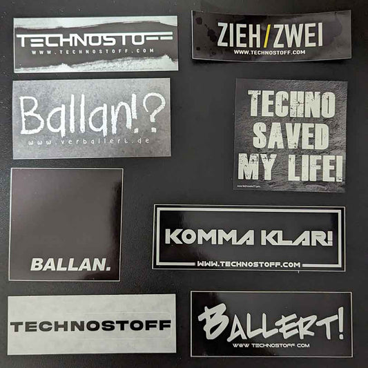 Gemischtes Techno & Rave Sticker Paket Set 🔥