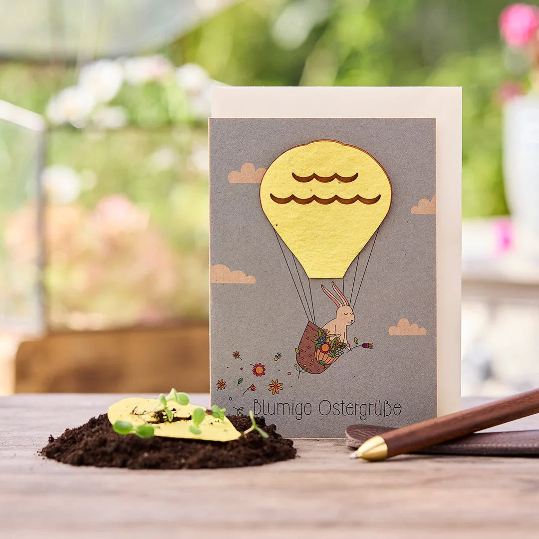 Osterkarte "Blumige Grüße"