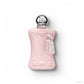 Parfums de Marly Delina Exclusif Parfum, rosa Flakon mit silberner Kugelkappe und rosa Quasten