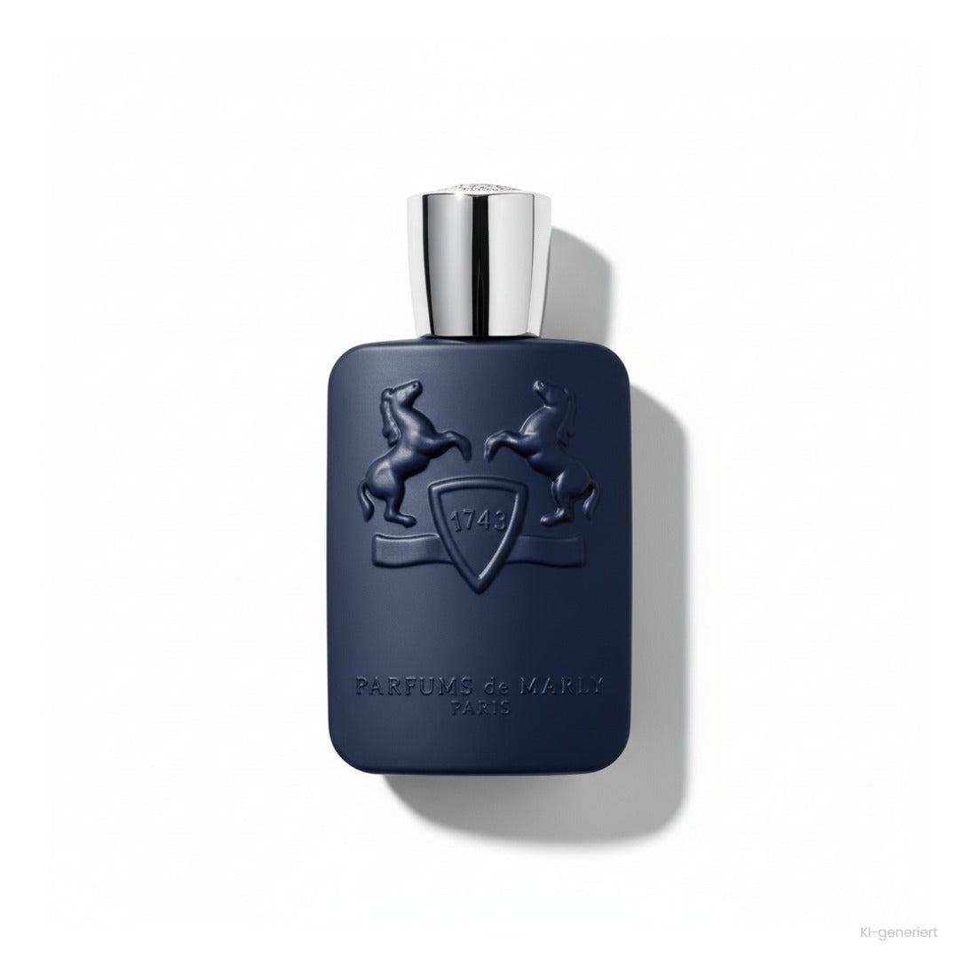 Parfums de Marly Layton Eau de Parfum, matter marineblauer Flakon mit silberner Kappe und Pferde-Emblem