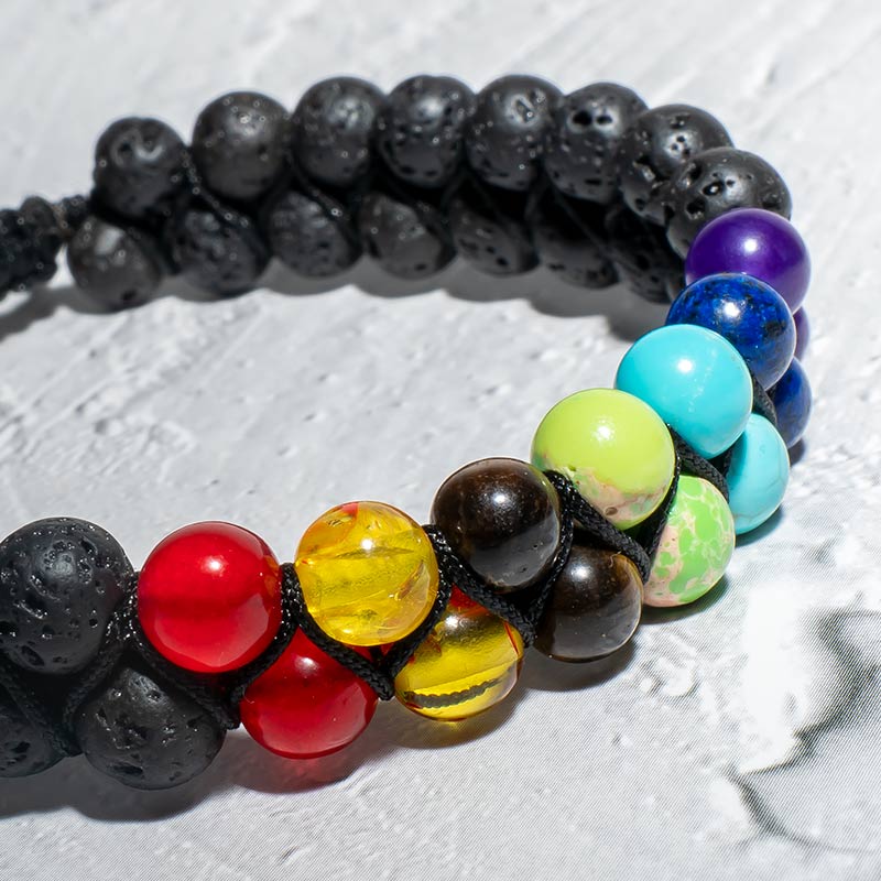 PERLENARMBAND CHAKRA MIX 6MM