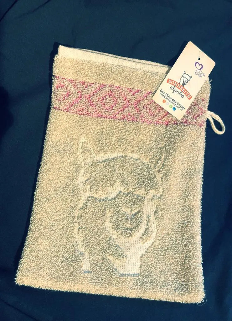 Bio Alpaka-Baumwoll - Frottier Waschhandschuh - 17x24cm