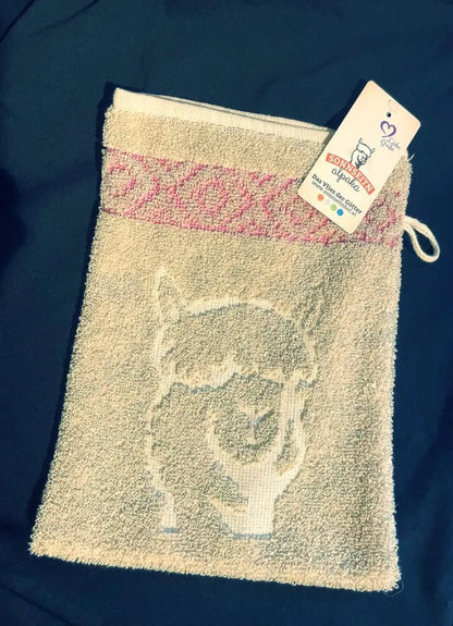 Bio Alpaka-Baumwoll - Frottier Waschhandschuh - 17x24cm