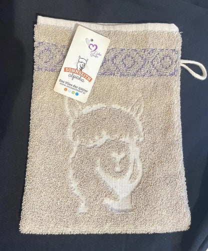 Bio Alpaka-Baumwoll - Frottier Waschhandschuh - 17x24cm