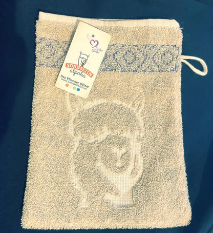 Bio Alpaka-Baumwoll - Frottier Waschhandschuh - 17x24cm