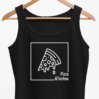 Pizza & Techno Tank Top (schwarz)