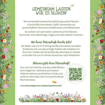 Patenschaft für 10 m² Blumenwiese zum Ausdrucken