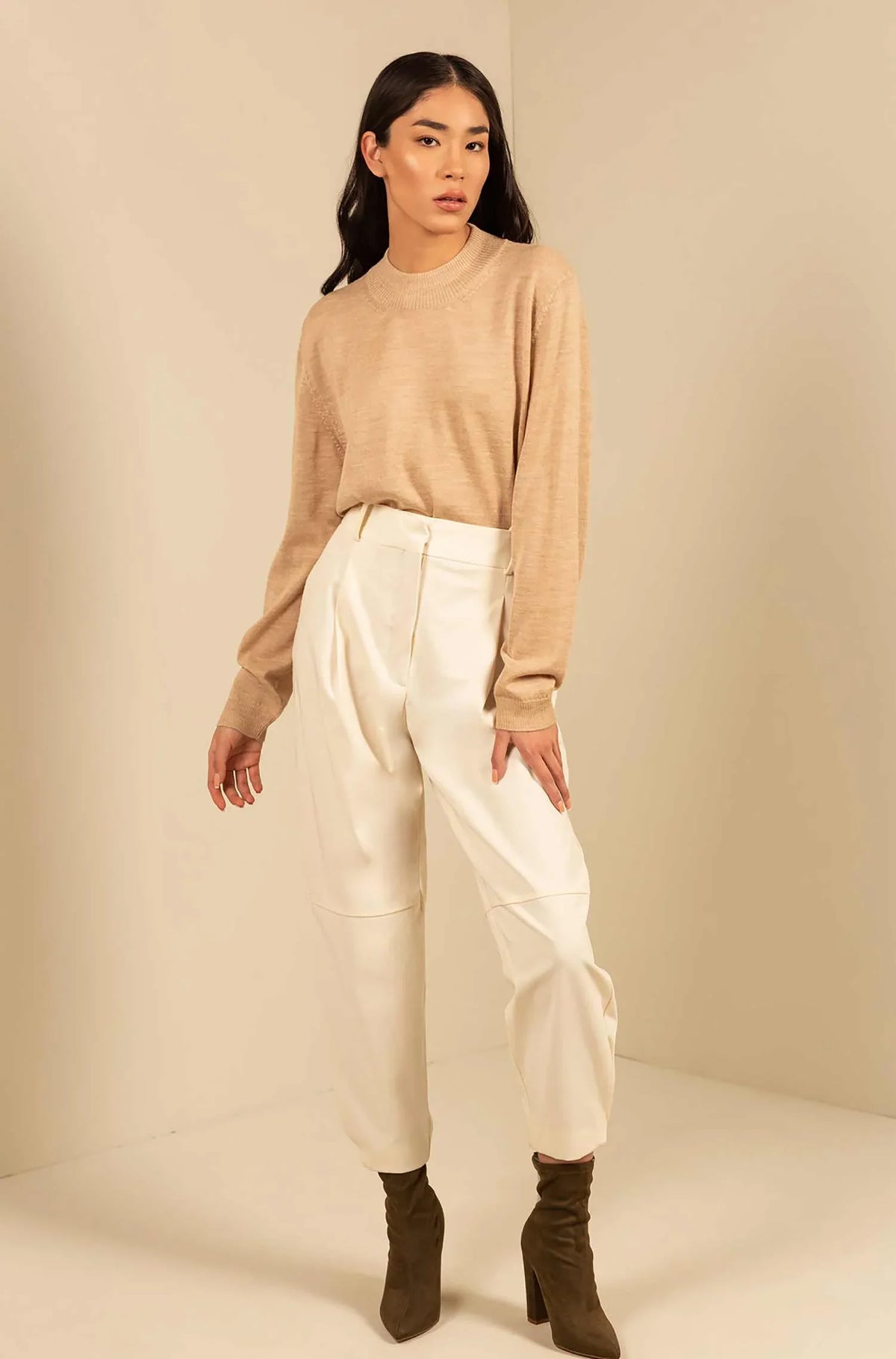 KUNA - Alpaka Damen Pullover Turtleneck - Anahi – 100 % Baby‑Alpaka