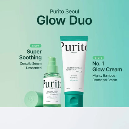 Purito Seoul Glow Duo – Centella Serum 60 ml & Mighty Bamboo Panthenol Cream 100 ml