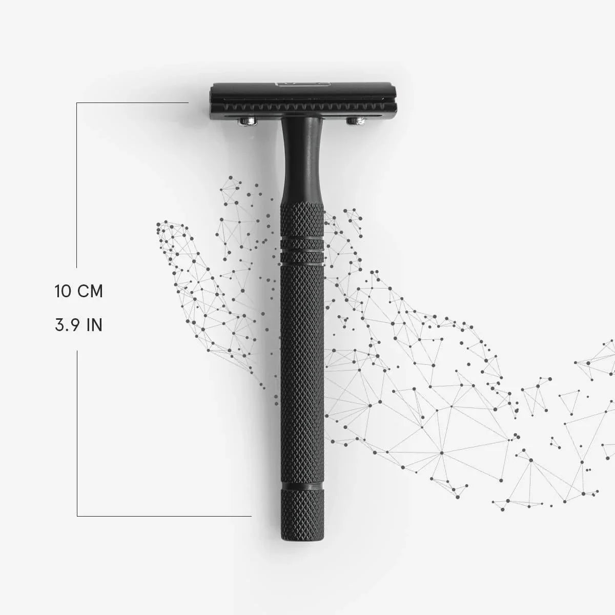 Rasierhobel Edelstahl schwarz matt