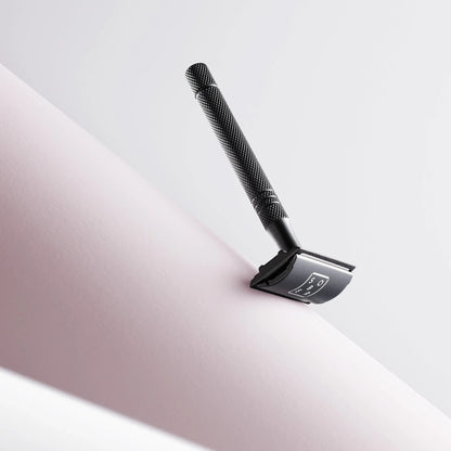 Rasierhobel Edelstahl schwarz matt