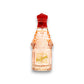 Versace Red Jeans Eau de Toilette in verziertem Glasflakon mit rotem Verschluss, Produktfoto vor weißem Hintergrund.