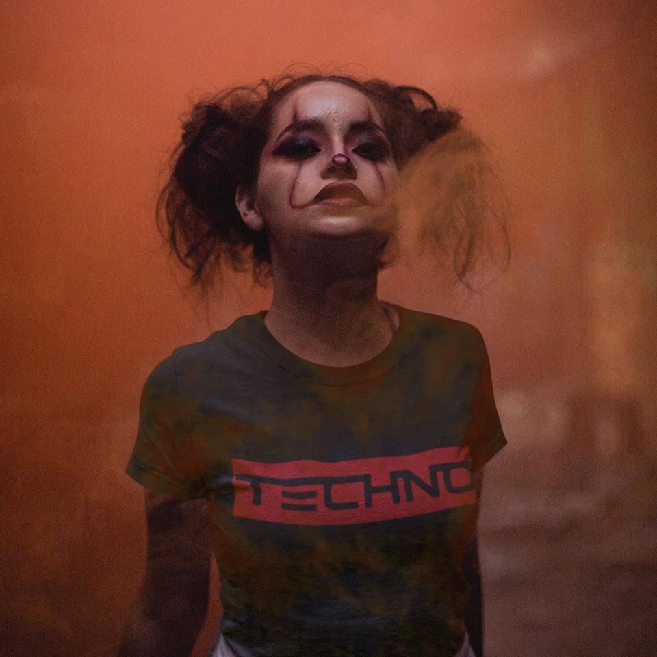 Red Techno Stripe (schwarz / Frauen)