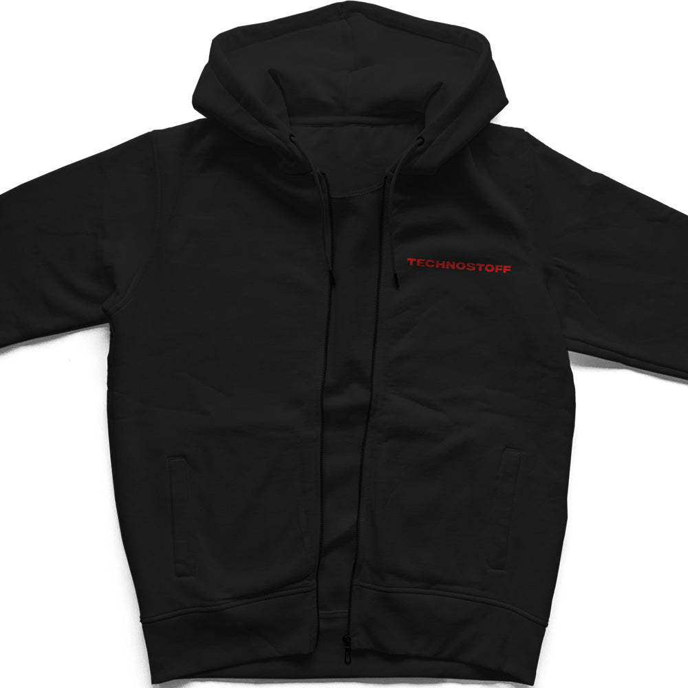 Red Headed Premium Zip Hoodie (schwarz, unisex)