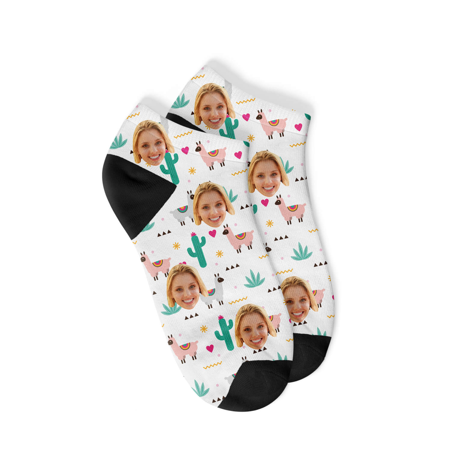 Personalisierte Alpaka Sneakersocken