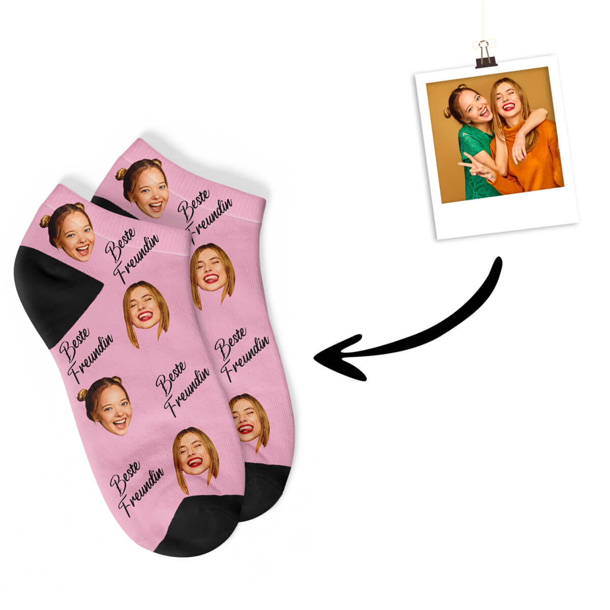 Personalisierte "BESTE FREUNDIN" Sneakersocken