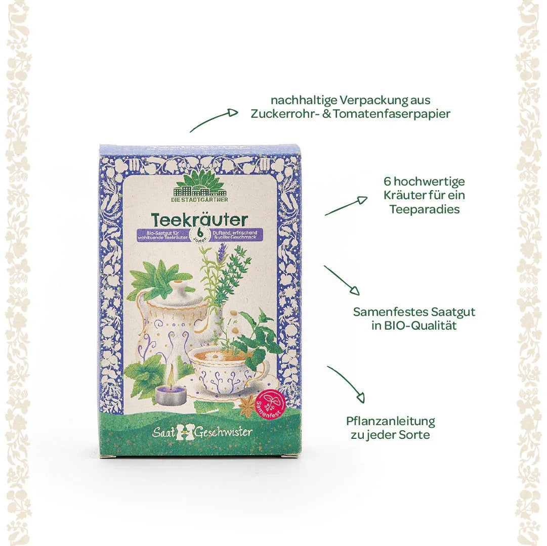 BIO-Saatgut-Set "Teekräuter"