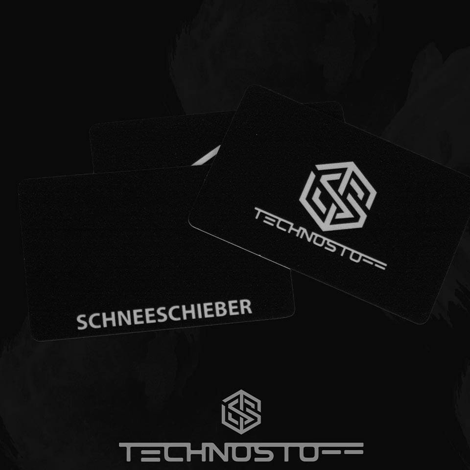 Schneeschieber Plastikkarte