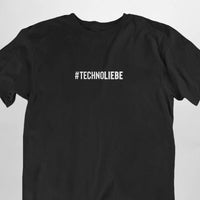 #technoliebe T-Shirt (schwarz oder weiß / unisex)