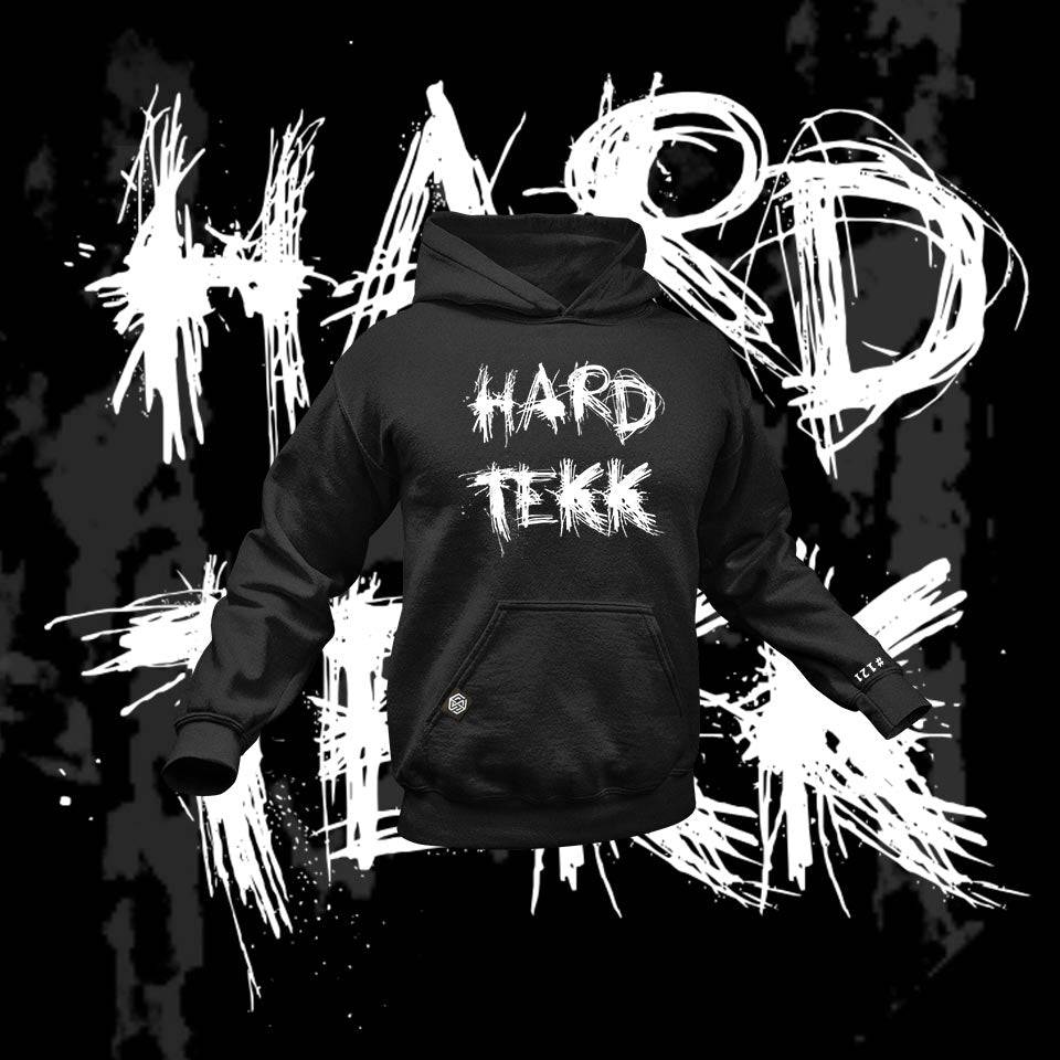 Scratched Hardtekk Premium Hoodie (schwarz)