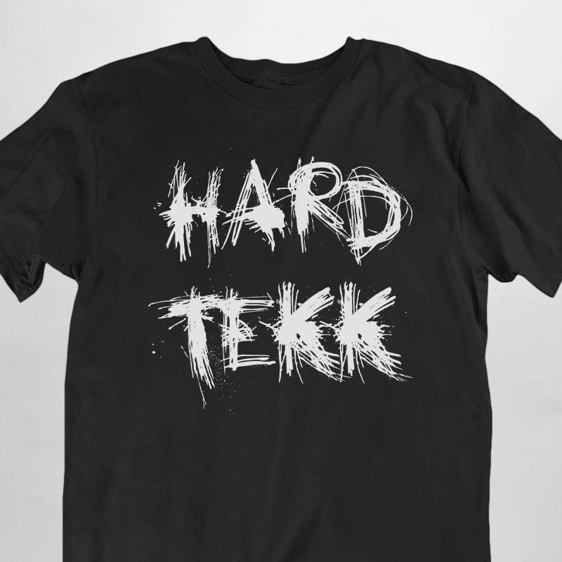 Scratched Hardtekk T-Shirt (schwarz / unisex)