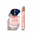 Giorgio Armani My Way Parfumflakon und passendes Reise-Spray auf weißem Hintergrund