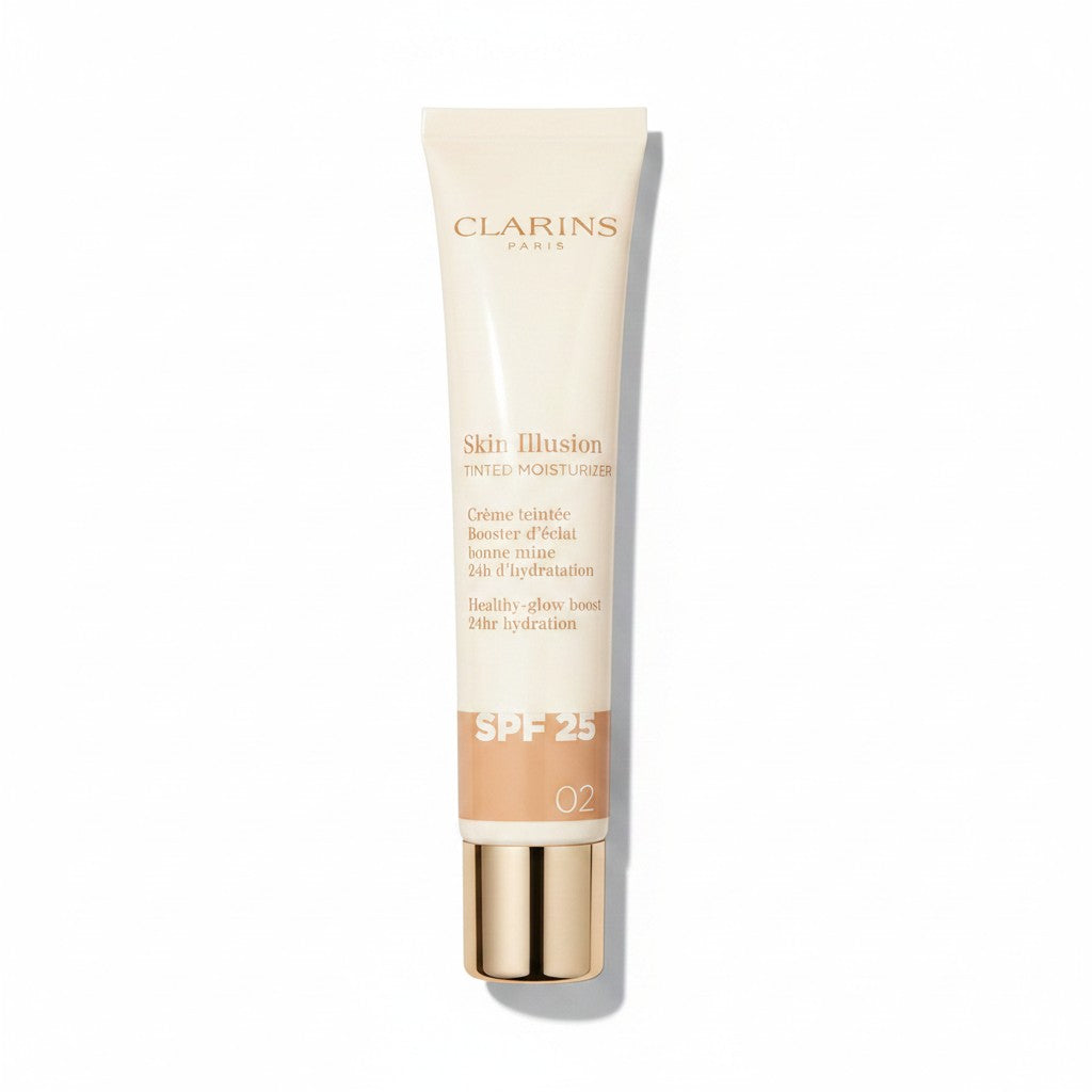 Clarins 02 Skin Illusion Tinted Moisturizer Healthy-Glow Boost 24HR Hydration