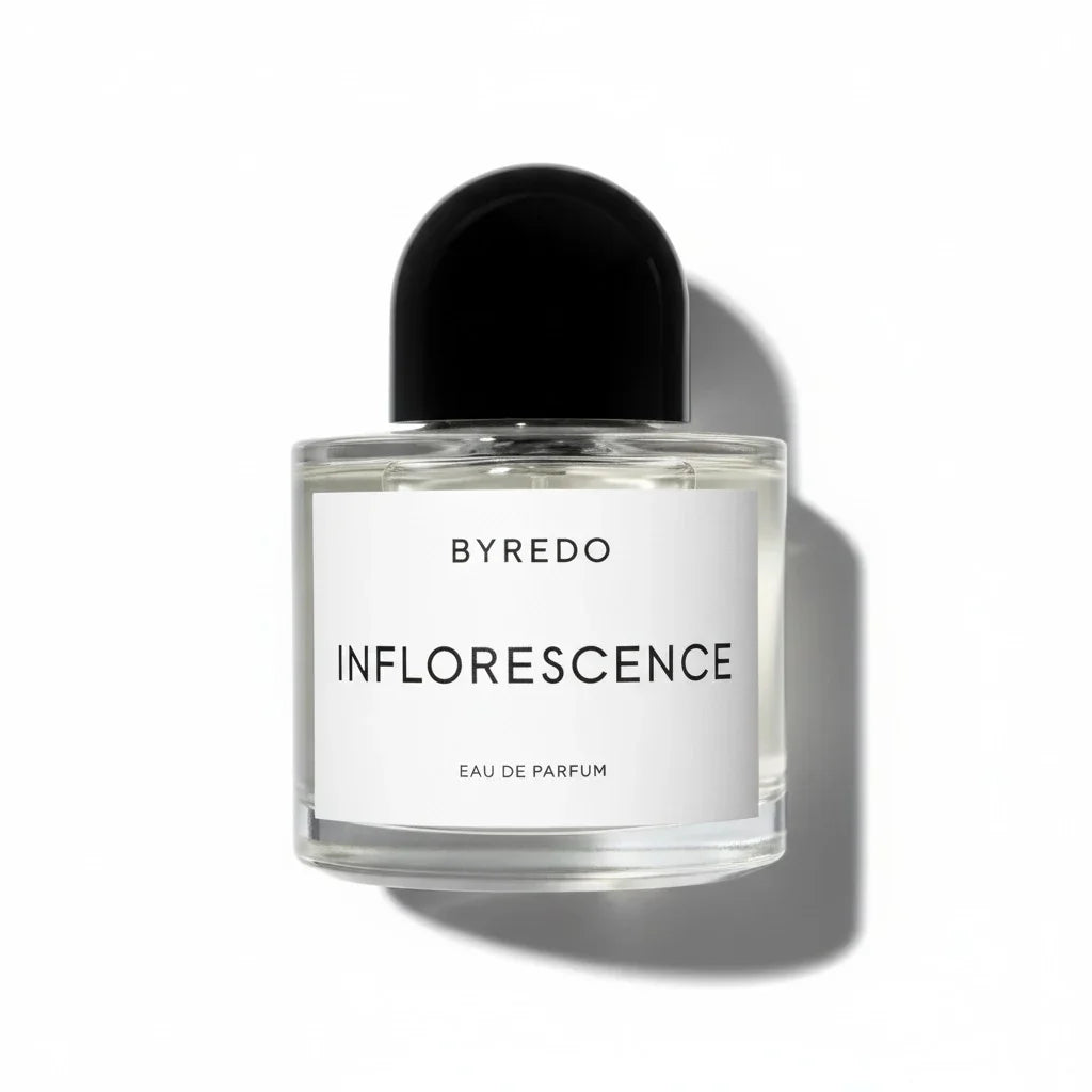 Byredo Inflorescence Eau de Parfum Flakon auf weißem Hintergrund