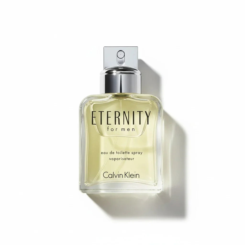 Calvin Klein Eternity for Men Eau de Toilette Spray Flakon vor weißem Hintergrund