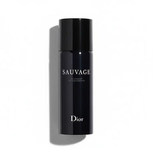 Dior Sauvage Deodorant Vaporisateur Spray in einer eleganten schwarzen Flasche vor weißem Hintergrund