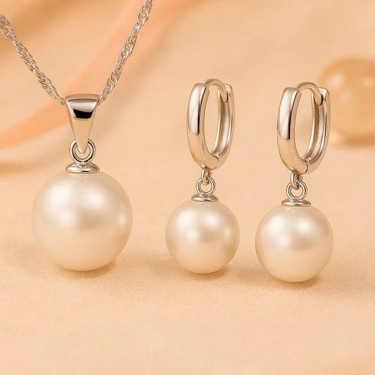 Schmuck Set aus 925er Sterling Silber, Pearls