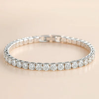 Armband aus 925er Sterling-Silber, Tennisarmband mit Zirkonia, 19cm